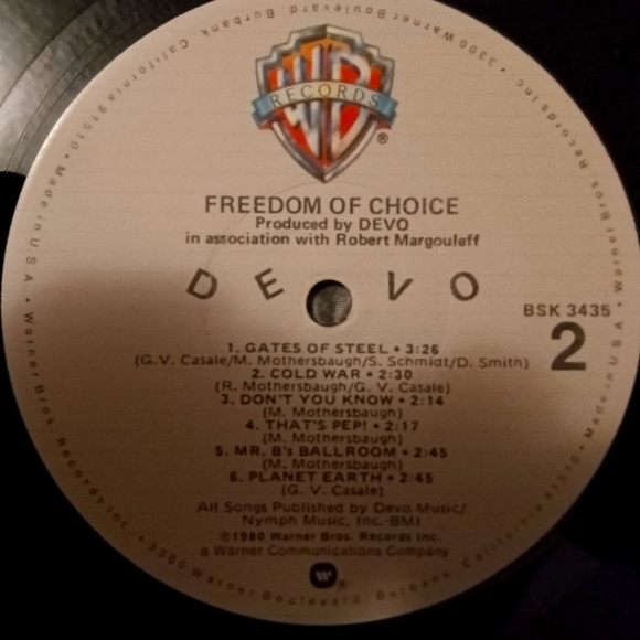 Devo Freedom of Choice Limited Edition Club Version LP 1st Pressing - Picture 9 of 9